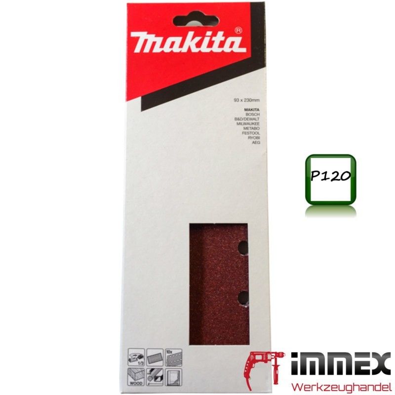Makita Schwingschleifer Sander Schleifpapier 93x230 P120 P-36011 VOM FACHHANDEL