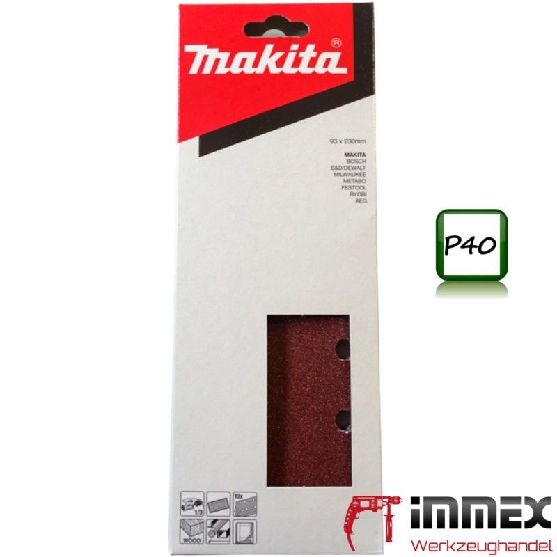 Makita Schwingschleifer Sander Schleifpapier 93x230 P40 P-31837 VOM FACHHANDEL !