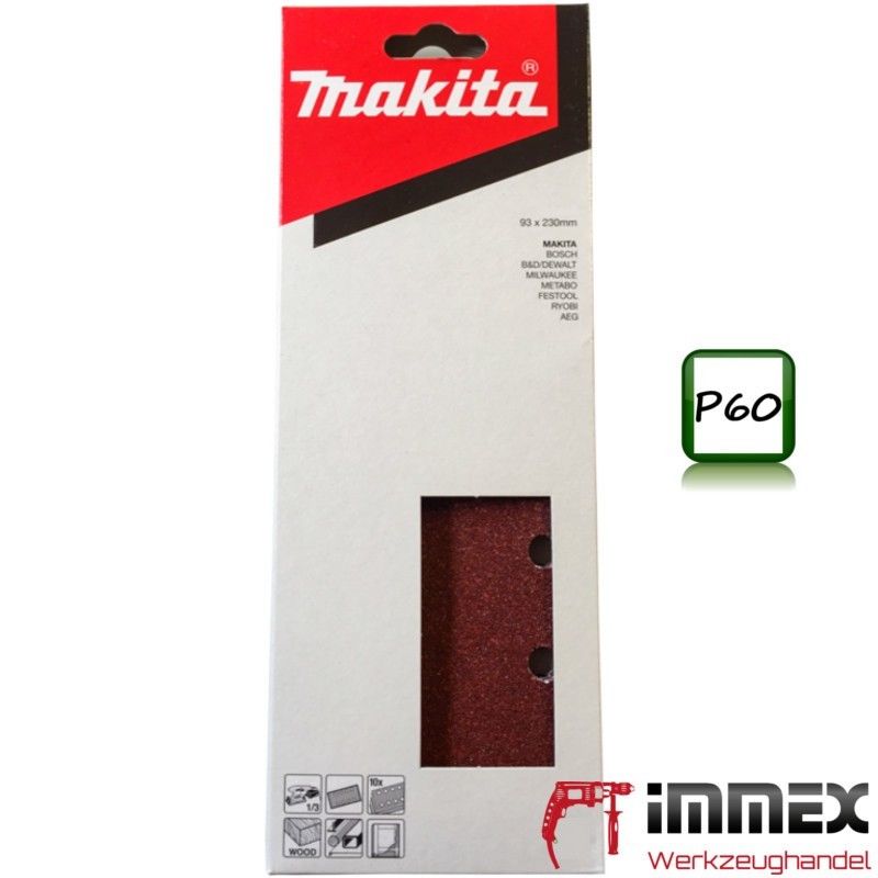Makita Schwingschleifer Sander Schleifpapier 93x230 P60 P-31843 VOM FACHHANDEL !