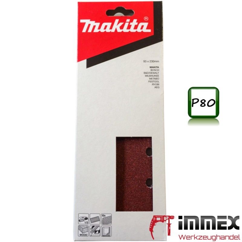 Makita Schwingschleifer Sander Schleifpapier 93x230 P80 P-31859 VOM FACHHANDEL !