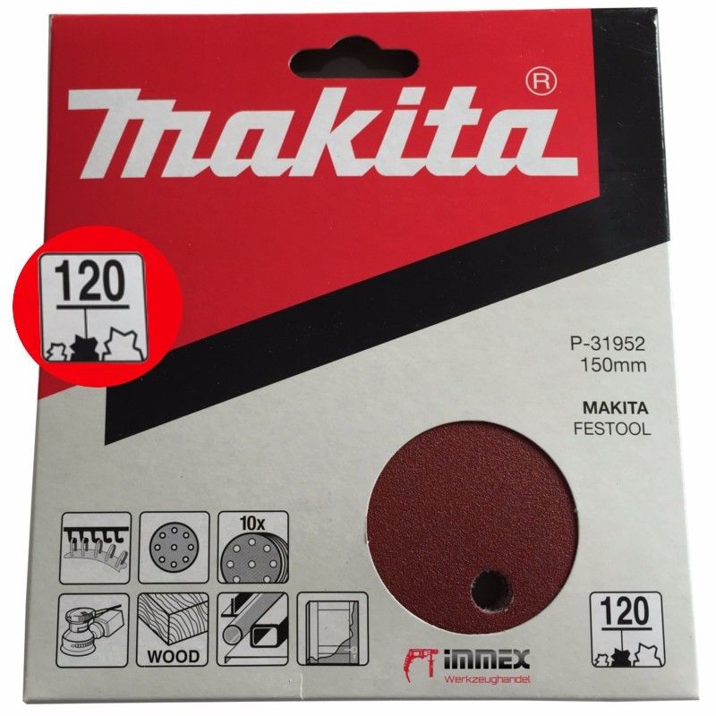 Makita Exzenterschleifer Schleifpapier 150mm P120 P-31952 VOM FACHHANDEL !