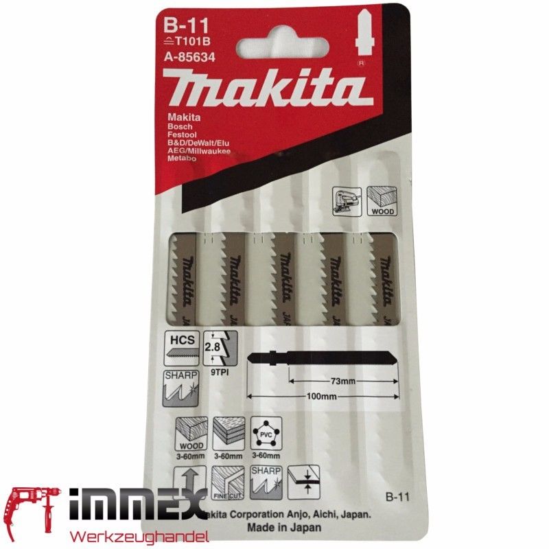 Makita Stichsägeblätter Holz A-85634