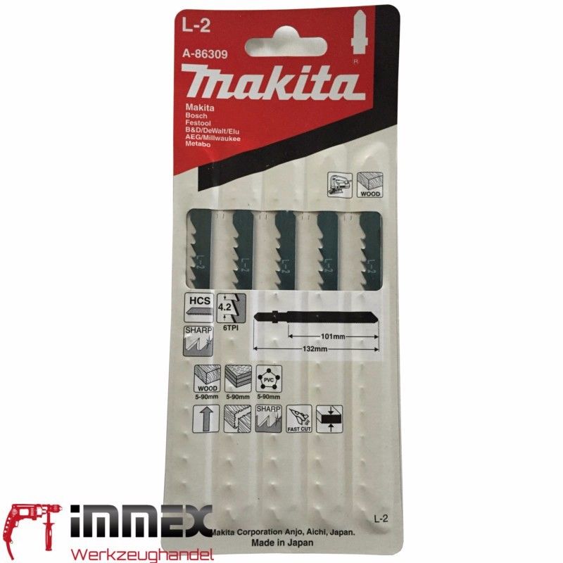 Makita Stichsägeblätter Holz A-86309
