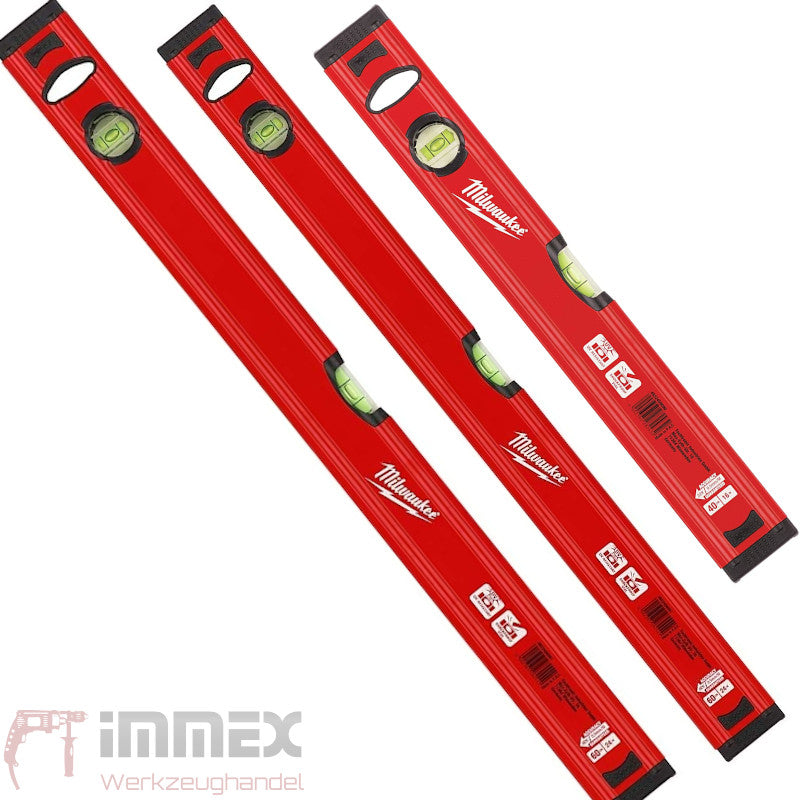 Milwaukee Wasserwaage Slim 40, 60, 80,100cm Acryllibellen