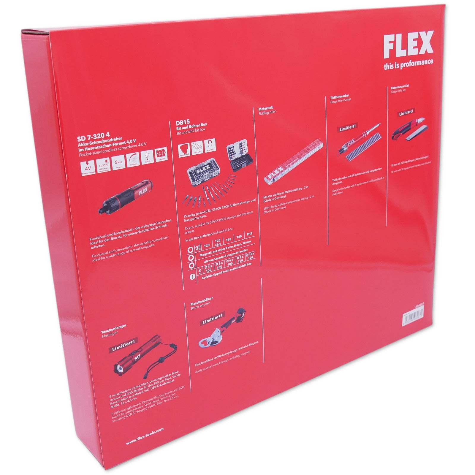 FLEX Adventskalender Weihnachtskalender Akkuschrauber Bit-Sortiment uvm. 534227