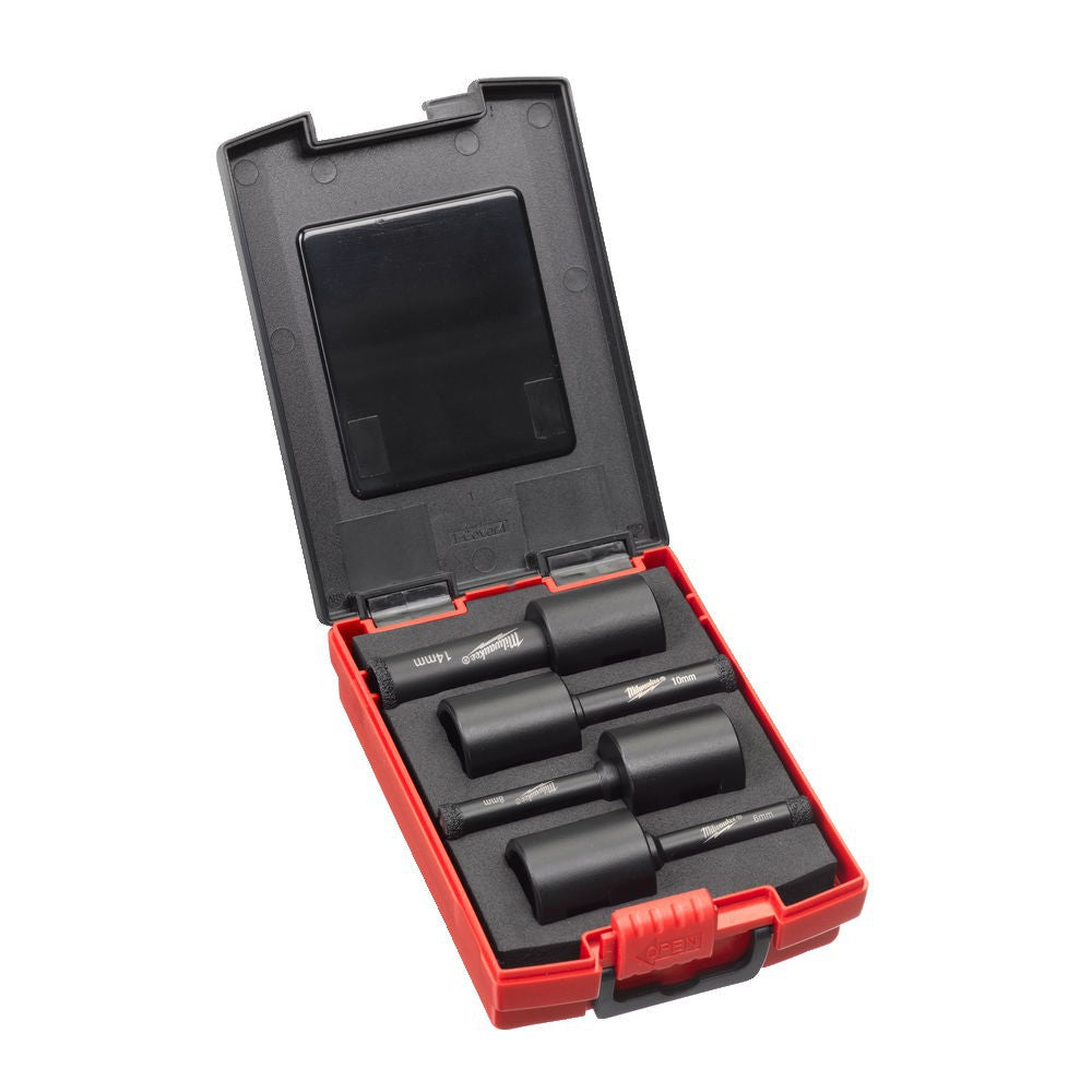 Milwaukee Diamantbohrer Set 4-tlg. Fliesenbohrer M14 6-14mm Trockenbohrer